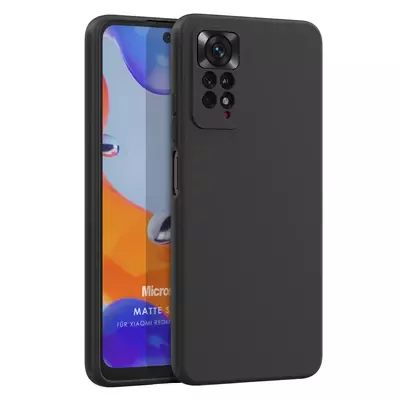 Microsonic Matte Silicone Xiaomi Redmi Note 12 Pro 4G Kılıf Siyah