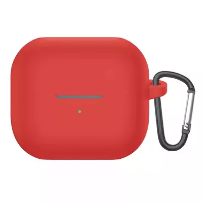 Microsonic Samsung Galaxy Buds 3 FE Kılıf Askılı Mat Silikon Kırmızı