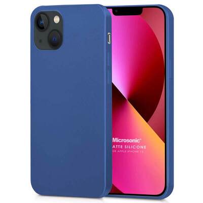 Microsonic Apple iPhone 13 Kılıf Matte Silicone Lacivert