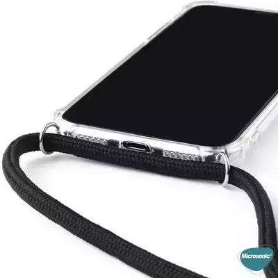 Microsonic Apple iPhone 14 Pro Kılıf Neck Lanyard Lila