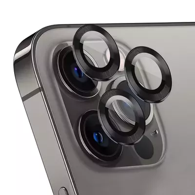 Microsonic Apple iPhone 14 Pro Max Tekli Kamera Lens Koruma Camı Siyah