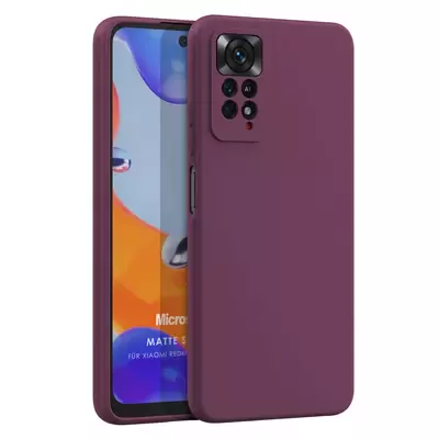 Microsonic Matte Silicone Xiaomi Redmi Note 12 Pro 4G Kılıf Mor