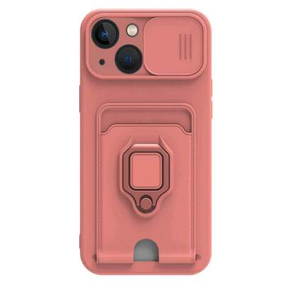 Microsonic Apple iPhone 13 Mini Kılıf Multifunction Silicone Pembe