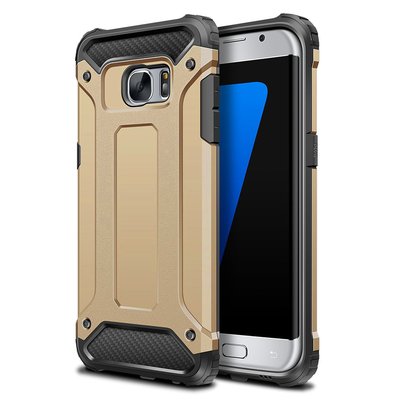 Microsonic Samsung Galaxy S7 Edge Kılıf Rugged Armor Gold