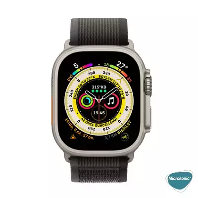 Microsonic Apple Watch Series 9 45mm Kordon Trail Loop Kahverengi