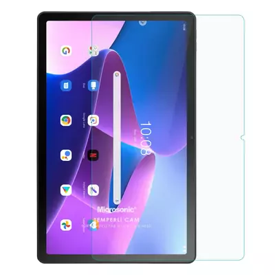 Microsonic Lenovo Tab M10 Plus 3.Nesil 10.6`` (TB-125F-TB-128F) Tempered Glass Cam Ekran Koruyucu