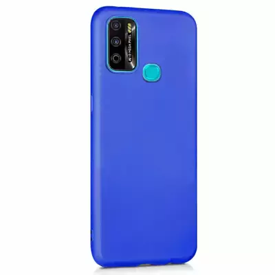 Microsonic Matte Silicone Infinix Hot 9 Kılıf Mavi