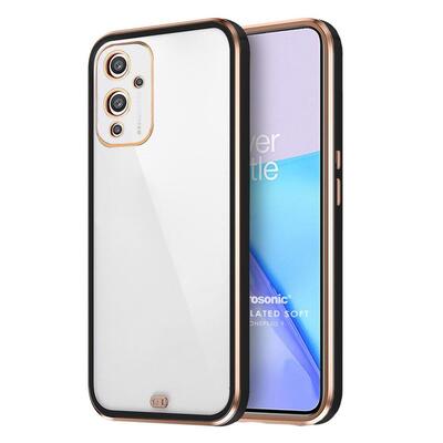 Microsonic OnePlus 9 Kılıf Laser Plated Soft Siyah