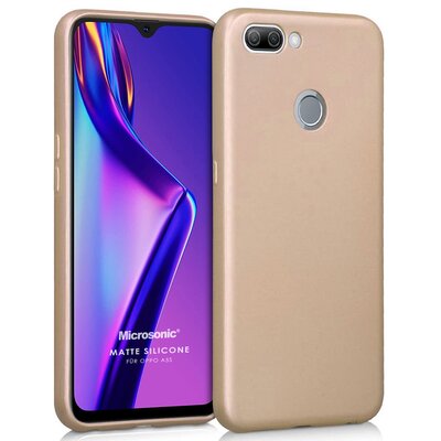 Microsonic Oppo A5S Kılıf Matte Silicone Gold