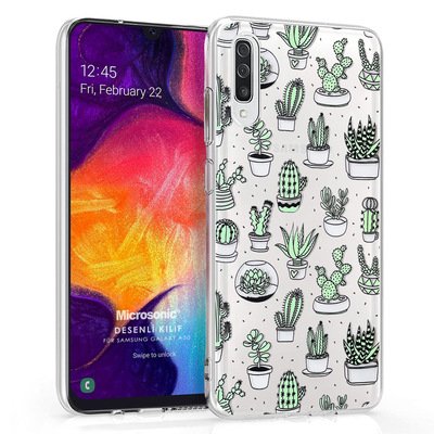 Microsonic Samsung Galaxy A30S Desenli Kılıf Kaktüs