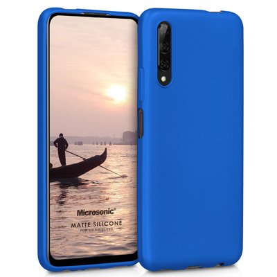 Microsonic Huawei Y9S Kılıf Matte Silicone Mavi