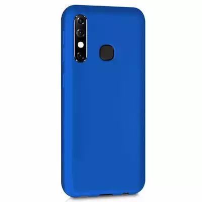 Microsonic Matte Silicone Infinix Hot 8 Kılıf Mavi