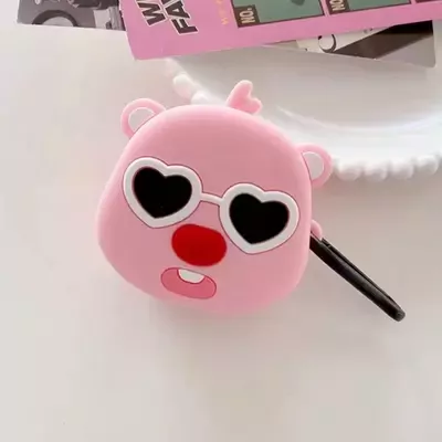 Microsonic Samsung Galaxy Buds 2 Kılıf Cartoon Figürlü Silikon Crtn-Fgr-Gzlk-Pnd-Pmb