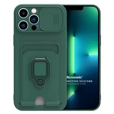 Microsonic Apple iPhone 13 Pro Kılıf Multifunction Silicone Yeşil