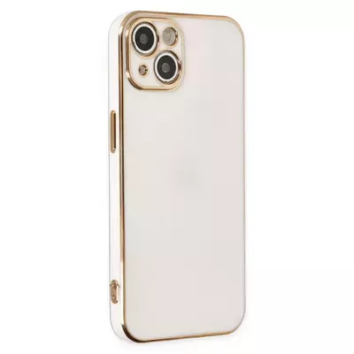 Microsonic Apple iPhone 14 Plus Kılıf Olive Plated Beyaz