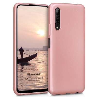 Microsonic Huawei Y9S Kılıf Matte Silicone Rose Gold