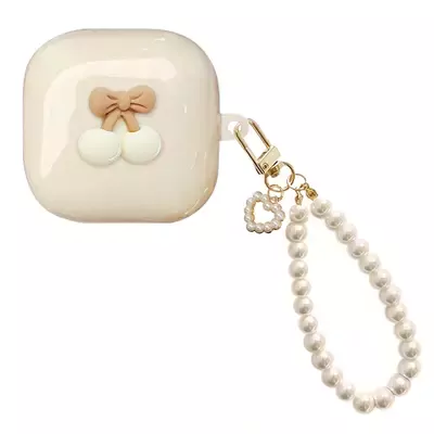 Microsonic Samsung Galaxy Buds Core Kılıf Cherry Figürlü Bej