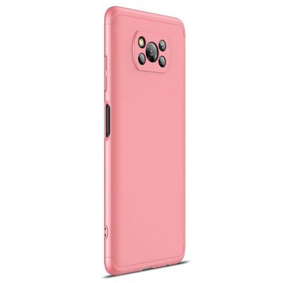 Microsonic Xiaomi Poco X3 Pro Kılıf Double Dip 360 Protective AYS Rose Gold