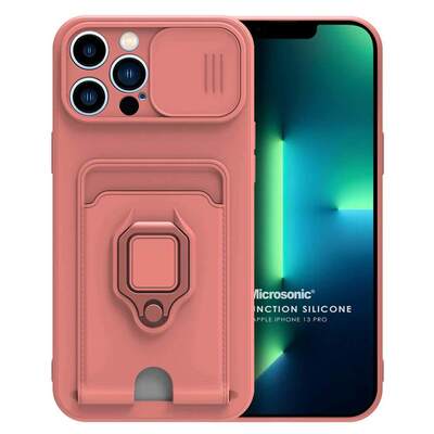 Microsonic Apple iPhone 13 Pro Kılıf Multifunction Silicone Pembe