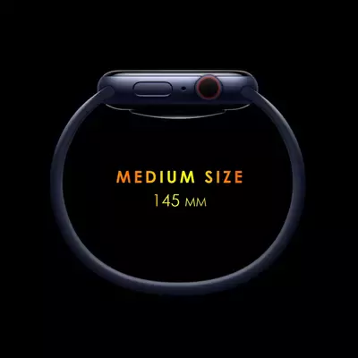 Microsonic Apple Watch Series 8 41mm Kordon, (Medium Size, 145mm) New Solo Loop Koyu Yeşil