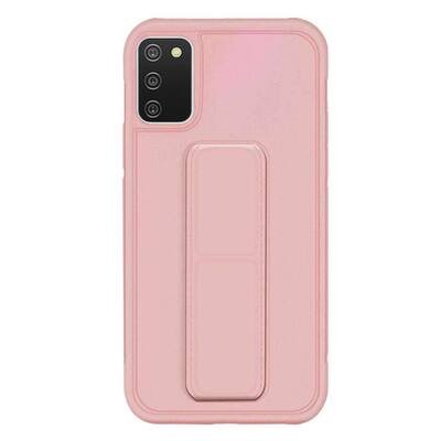 Microsonic Samsung Galaxy A02S Kılıf Hand Strap Rose Gold