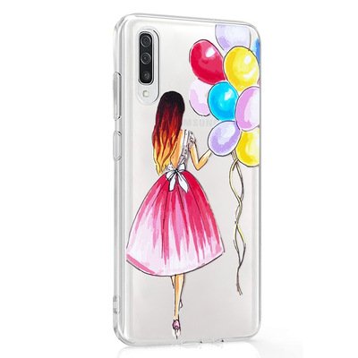 Microsonic Samsung Galaxy A30S Desenli Kılıf Balonlu Kız