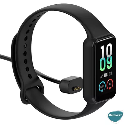 Microsonic Amazfit Band 7 Manyetik USB Şarj Kablosu Siyah