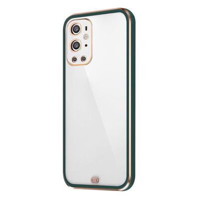 Microsonic OnePlus 9 Pro Kılıf Laser Plated Soft Koyu Yeşil