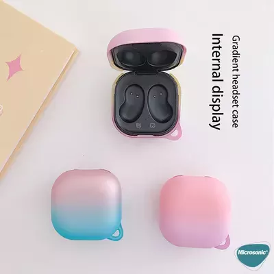 Microsonic Samsung Galaxy Buds FE Kılıf Degrade Rubber Mavi