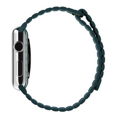 Microsonic Apple Watch Series 5 44mm Twist Leather Loop Kordon Yeşil