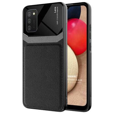 Microsonic Samsung Galaxy A02s Kılıf Uniq Leather Siyah