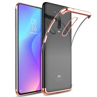 Microsonic Xiaomi Mi 9T Kılıf Skyfall Transparent Clear Rose Gold