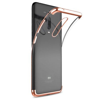 Microsonic Xiaomi Mi 9T Kılıf Skyfall Transparent Clear Rose Gold