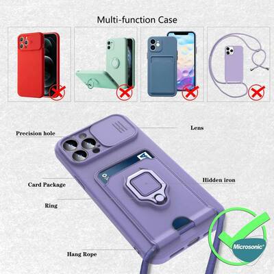 Microsonic Apple iPhone 13 Kılıf Multifunction Silicone Siyah