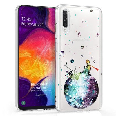 Microsonic Samsung Galaxy A30S Desenli Kılıf Küçük Prens Mavi