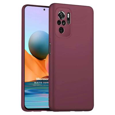 Microsonic Xiaomi Redmi Note 10 Kılıf Matte Silicone Mor