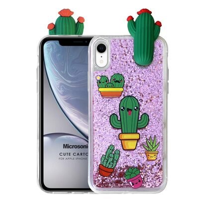 Microsonic Apple iPhone XR Kılıf Cute Cartoon Kaktüs