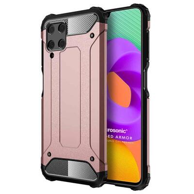 Microsonic Samsung Galaxy M22 Kılıf Rugged Armor Rose Gold