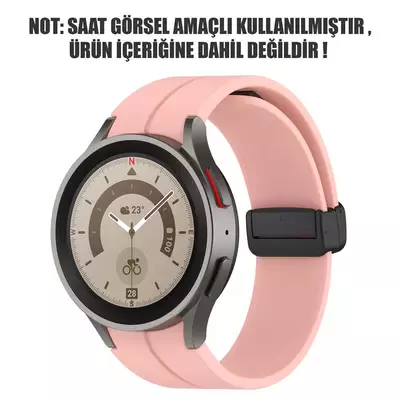 Microsonic Samsung Galaxy Watch 6 Classic 47mm Kordon Ribbon Line Pembe