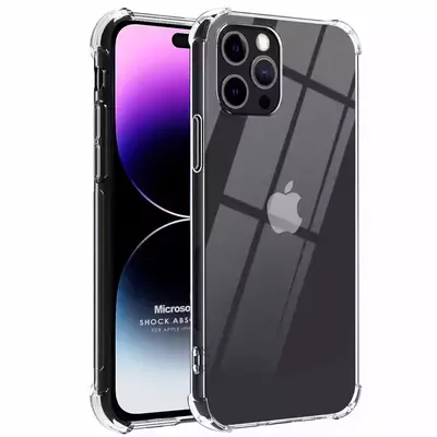 Microsonic Apple iPhone 14 Pro Max Kılıf Anti Shock Silikon Şeffaf