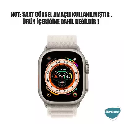 Microsonic Apple Watch Series 9 45mm Kordon Alpine Loop Bej