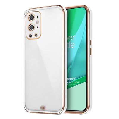 Microsonic OnePlus 9 Pro Kılıf Laser Plated Soft Beyaz