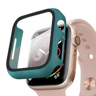 Microsonic Apple Watch Series 5 44mm Kılıf Matte Premium Slim WatchBand Koyu Yeşil