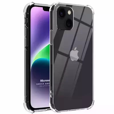 Microsonic Apple iPhone 14 Plus Kılıf Anti Shock Silikon Şeffaf