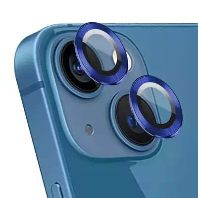 Microsonic Apple iPhone 14 Tekli Kamera Lens Koruma Camı Lacivert