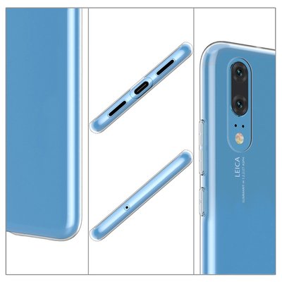 Microsonic Huawei P20 Kılıf Transparent Soft Beyaz