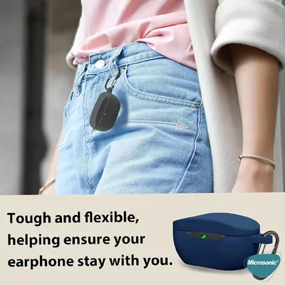 Microsonic JBL Wave Buds 2 Kılıf Askılı Mat Silikon Siyah