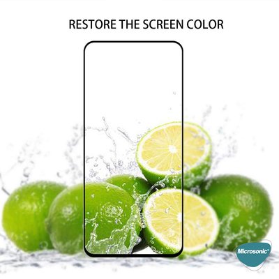 Microsonic Oppo Reno 5 Lite Kavisli Temperli Cam Ekran Koruyucu Film Siyah