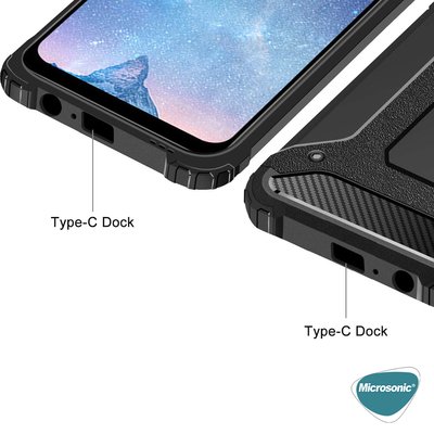 Microsonic Samsung Galaxy A12 Kılıf Rugged Armor Mavi