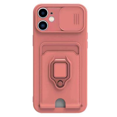 Microsonic Apple iPhone 11 Kılıf Multifunction Silicone Pembe